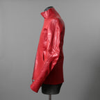 超希少カラー 未使用 LEON EMANUEL BLANCK レオンエマニュエルブランク / Distortion Aviator Jacket / GUIDI Horse Leather / size 48 (RED) レザー ジャケット