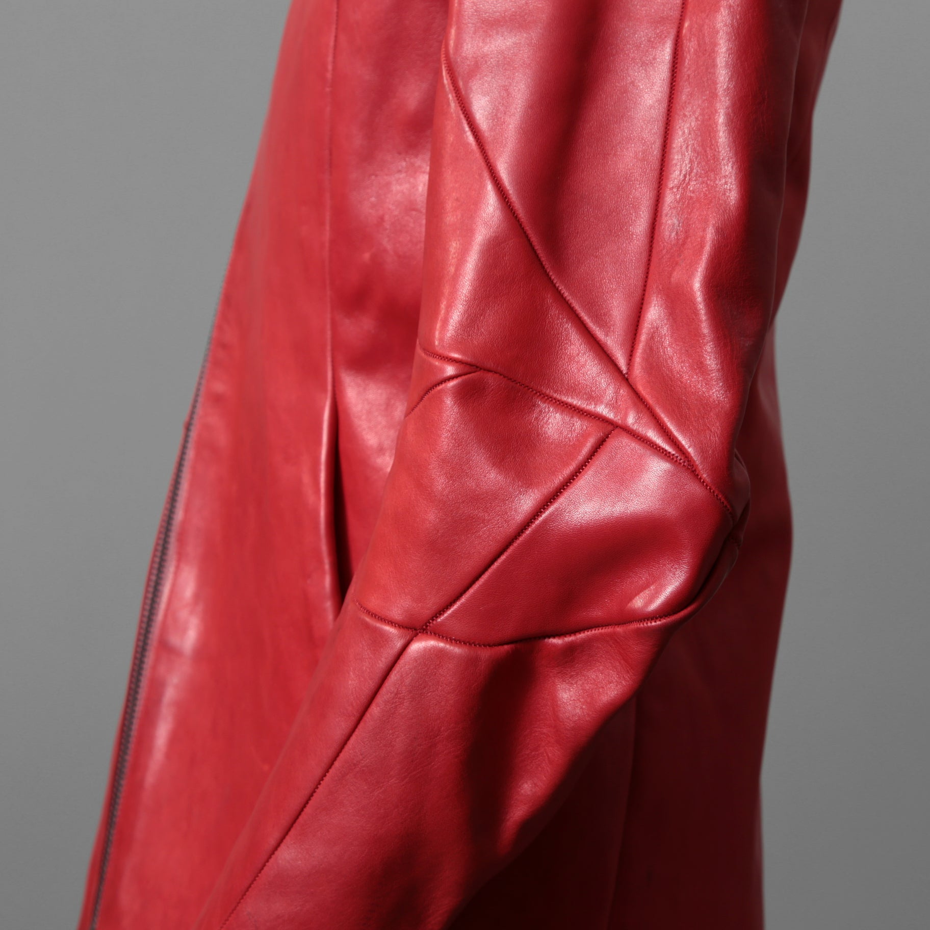 超希少カラー 未使用 LEON EMANUEL BLANCK レオンエマニュエルブランク / Distortion Aviator Jacket / GUIDI Horse Leather / size 48 (RED) レザー ジャケット