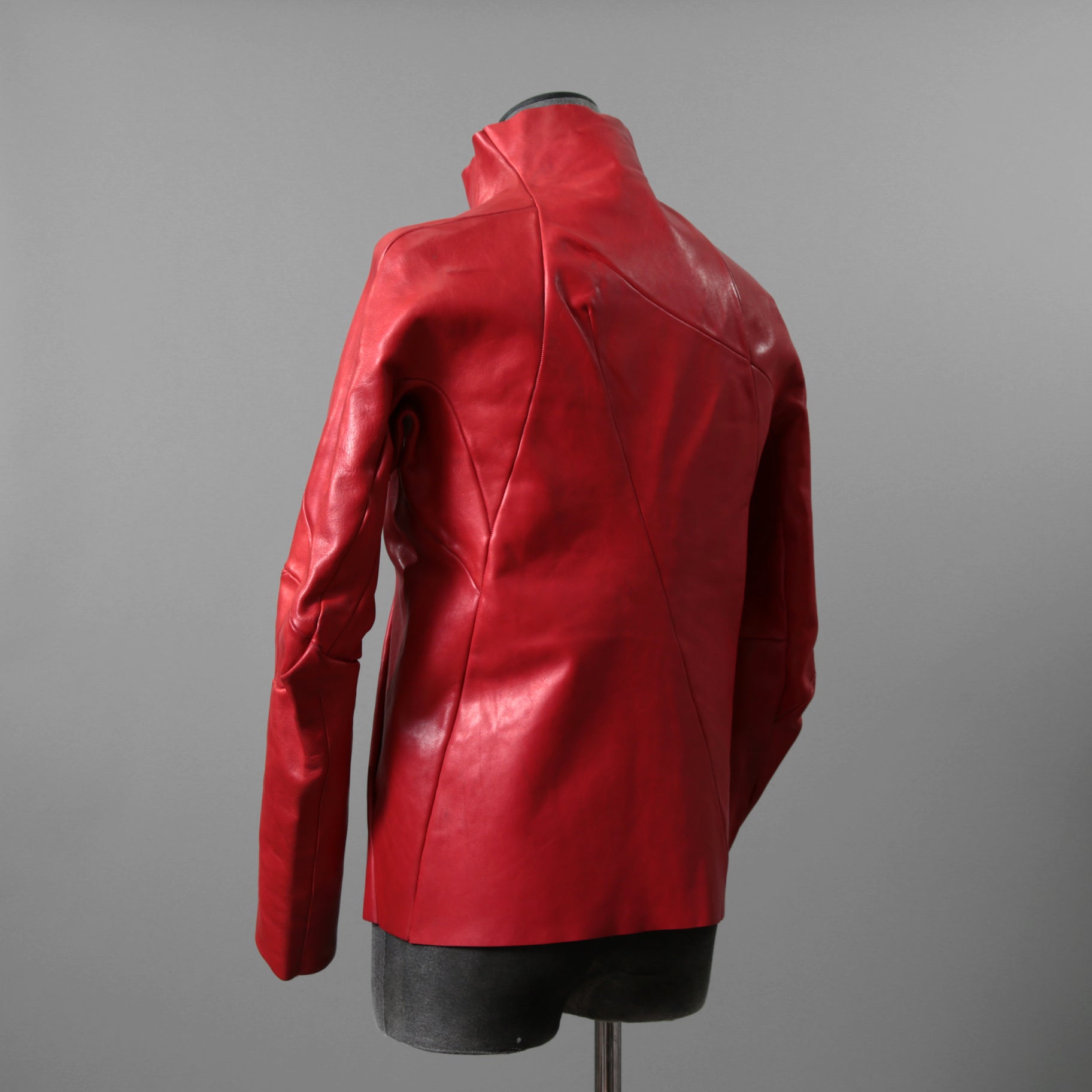 超希少カラー 未使用 LEON EMANUEL BLANCK レオンエマニュエルブランク / Distortion Aviator Jacket / GUIDI Horse Leather / size 48 (RED) レザー ジャケット