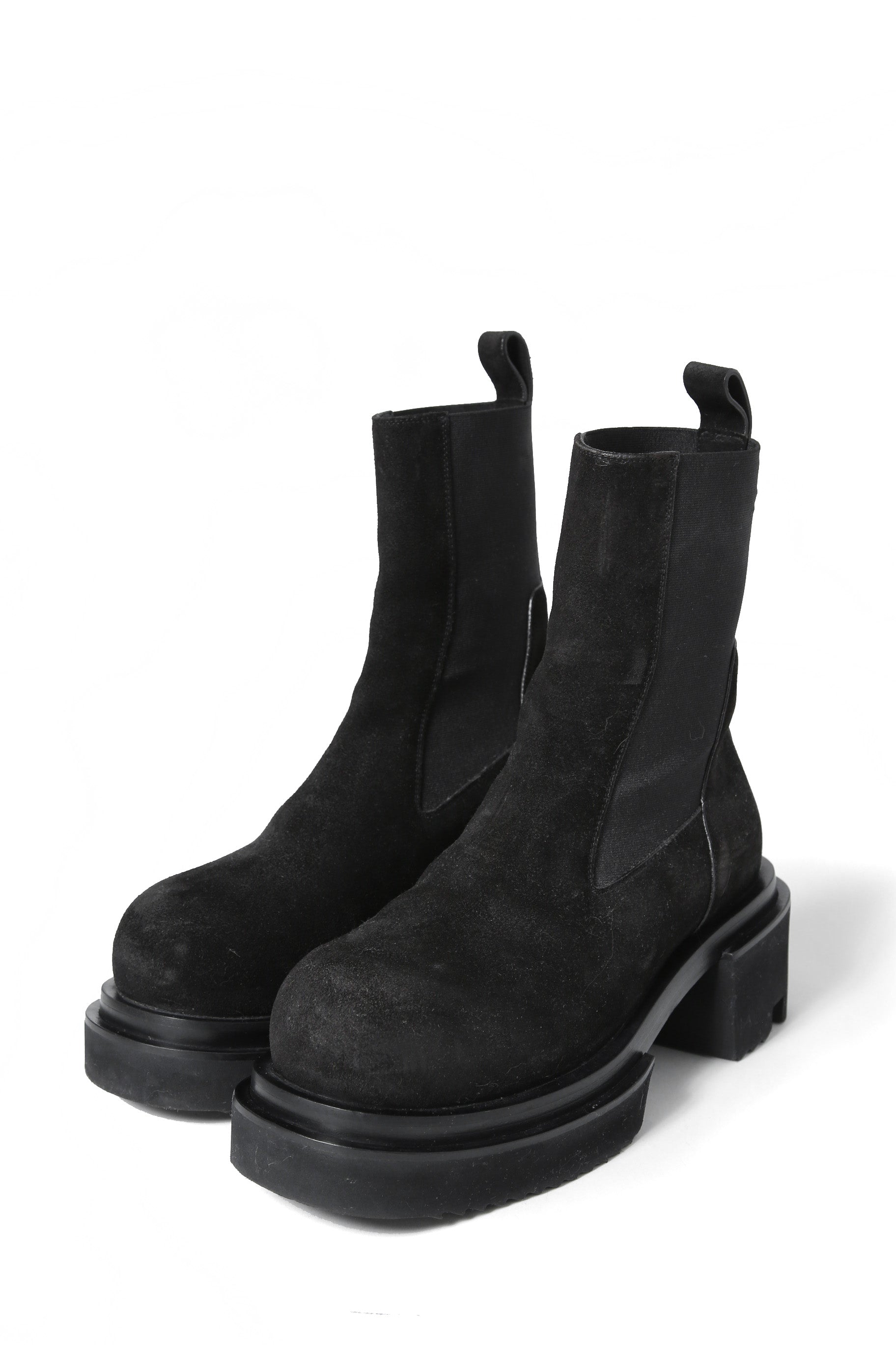 極美品 Rick Owens / Beatle Bogun Leather Boots レザー ブーツ / バックスキン / 40 (25cm) BLACK リックオウエンス