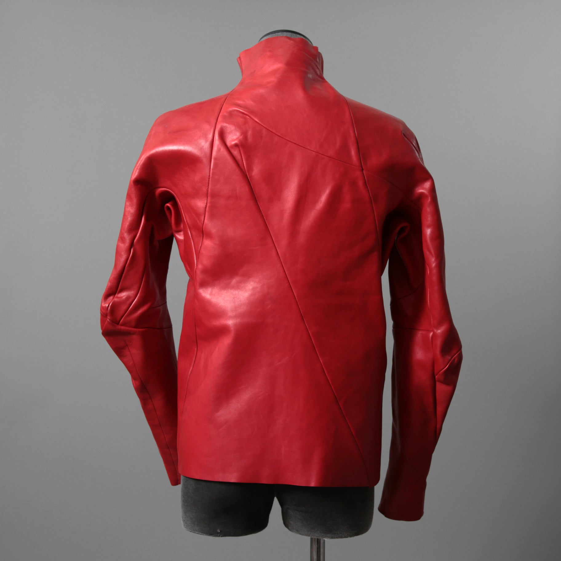 超希少カラー 未使用 LEON EMANUEL BLANCK レオンエマニュエルブランク / Distortion Aviator Jacket / GUIDI Horse Leather / size 48 (RED) レザー ジャケット