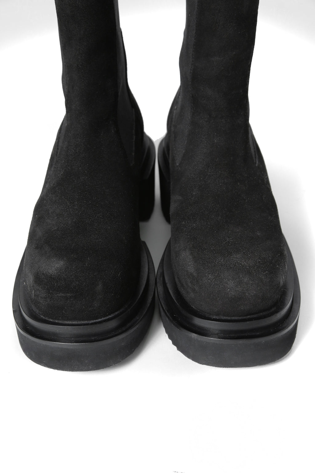 極美品 Rick Owens / Beatle Bogun Leather Boots レザー ブーツ / バックスキン / 40 (25cm) BLACK リックオウエンス