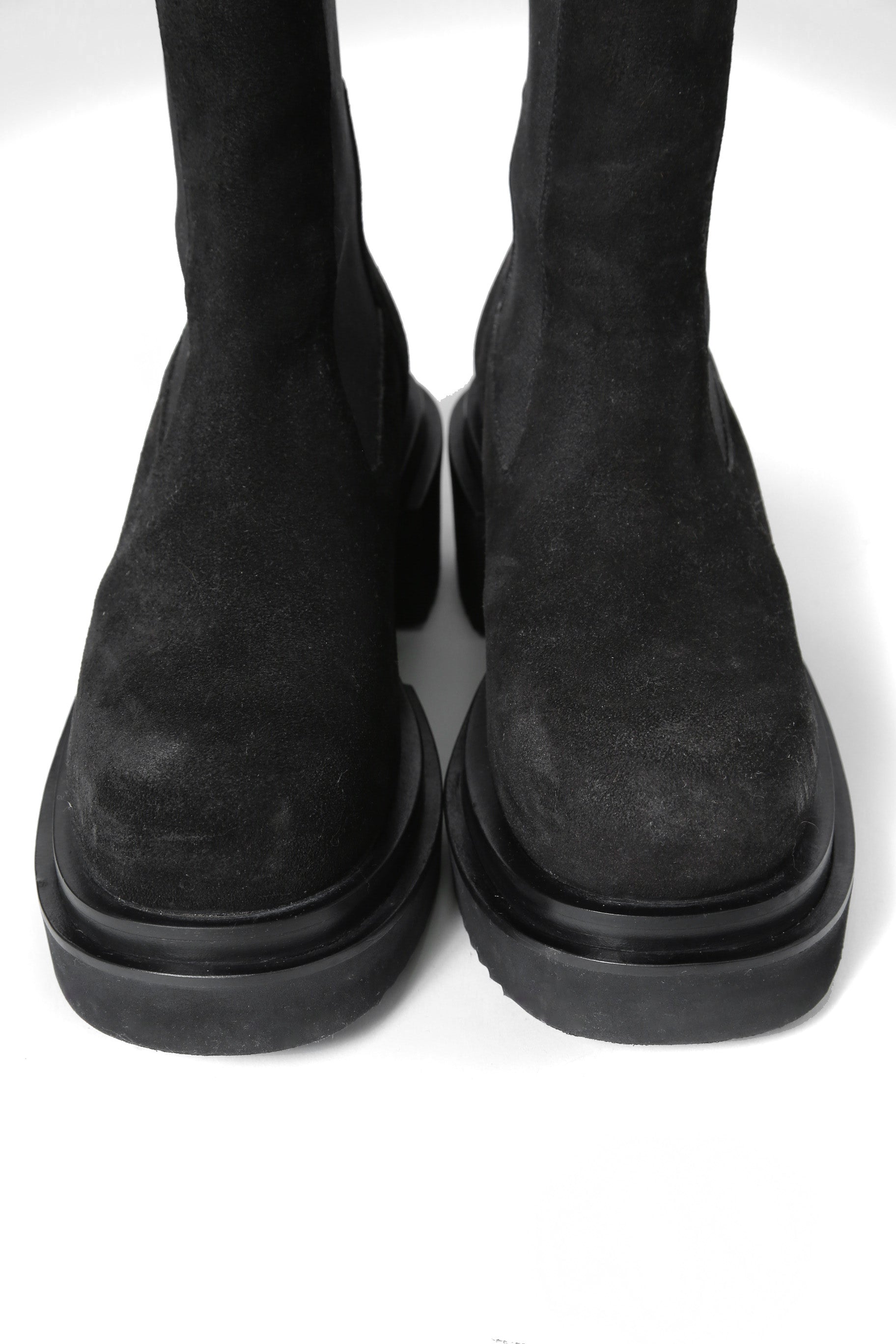 極美品 Rick Owens / Beatle Bogun Leather Boots レザー ブーツ / バックスキン / 40 (25cm) BLACK リックオウエンス