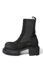 極美品 Rick Owens / Beatle Bogun Leather Boots レザー ブーツ / バックスキン / 40 (25cm) BLACK リックオウエンス
