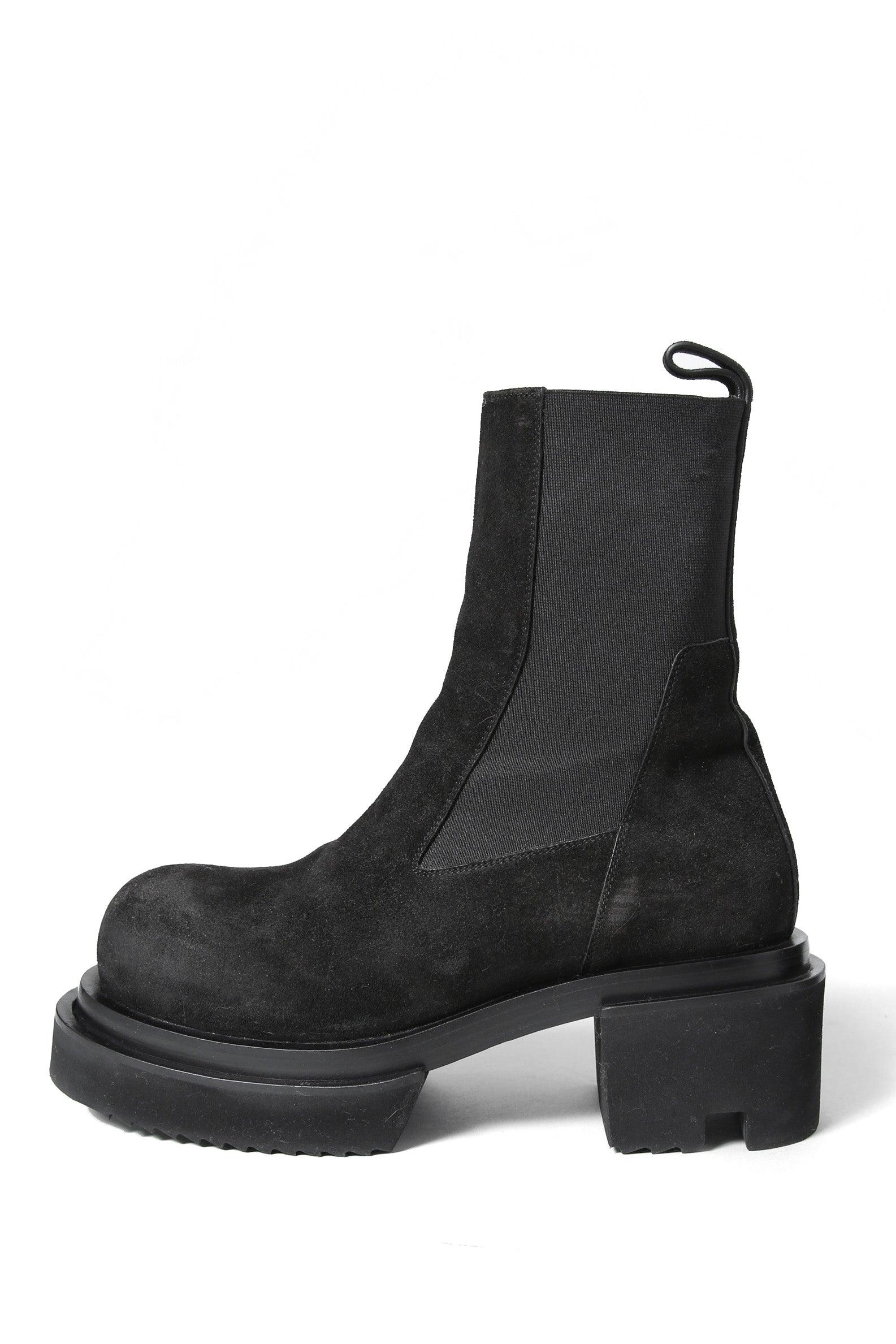 極美品 Rick Owens / Beatle Bogun Leather Boots レザー ブーツ / バックスキン / 40 (25cm) BLACK リックオウエンス