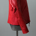 超希少カラー 未使用 LEON EMANUEL BLANCK レオンエマニュエルブランク / Distortion Aviator Jacket / GUIDI Horse Leather / size 48 (RED) レザー ジャケット