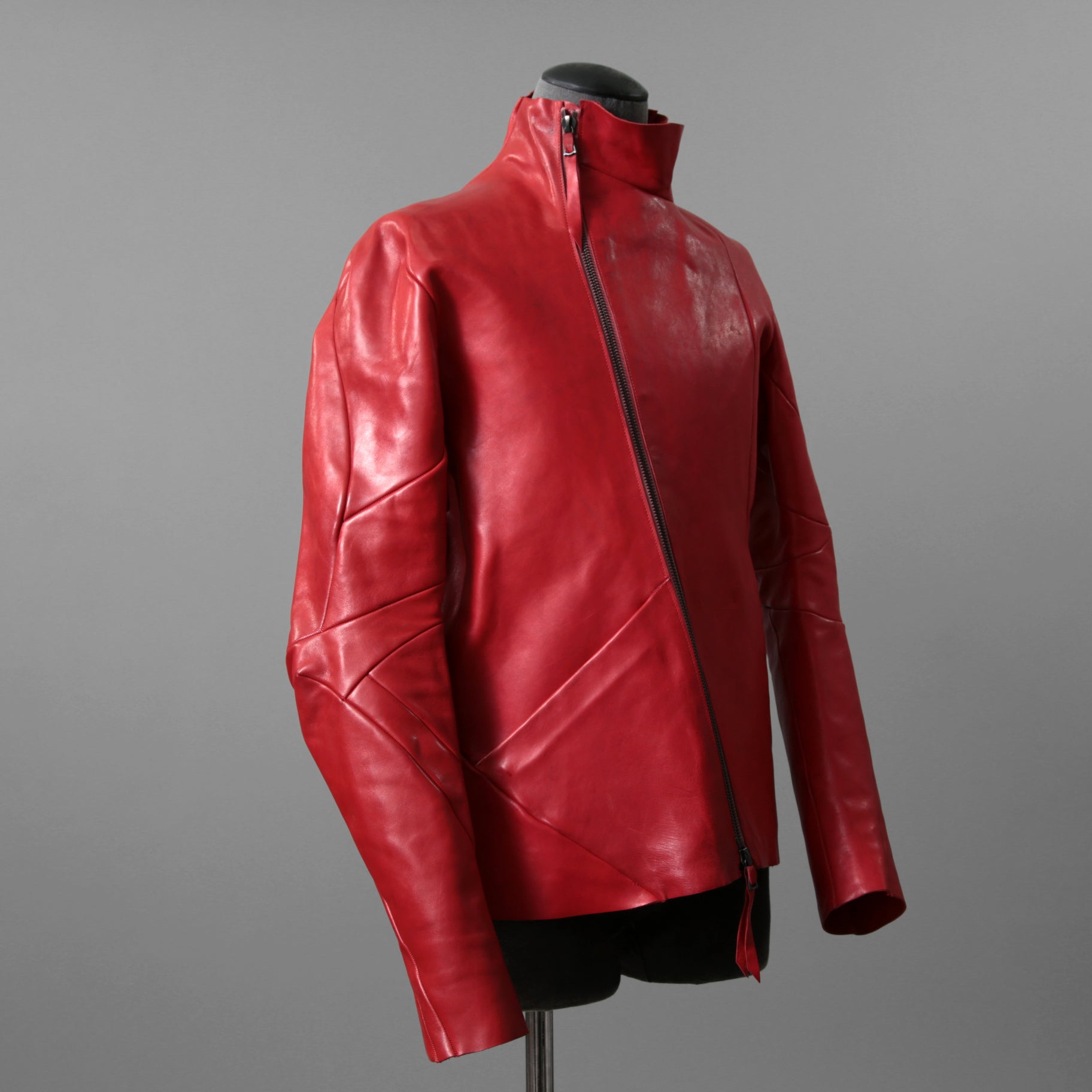 超希少カラー 未使用 LEON EMANUEL BLANCK レオンエマニュエルブランク / Distortion Aviator Jacket / GUIDI Horse Leather / size 48 (RED) レザー ジャケット