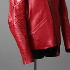 超希少カラー 未使用 LEON EMANUEL BLANCK レオンエマニュエルブランク / Distortion Aviator Jacket / GUIDI Horse Leather / size 48 (RED) レザー ジャケット