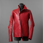 超希少カラー 未使用 LEON EMANUEL BLANCK レオンエマニュエルブランク / Distortion Aviator Jacket / GUIDI Horse Leather / size 48 (RED) レザー ジャケット