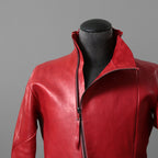 超希少カラー 未使用 LEON EMANUEL BLANCK レオンエマニュエルブランク / Distortion Aviator Jacket / GUIDI Horse Leather / size 48 (RED) レザー ジャケット