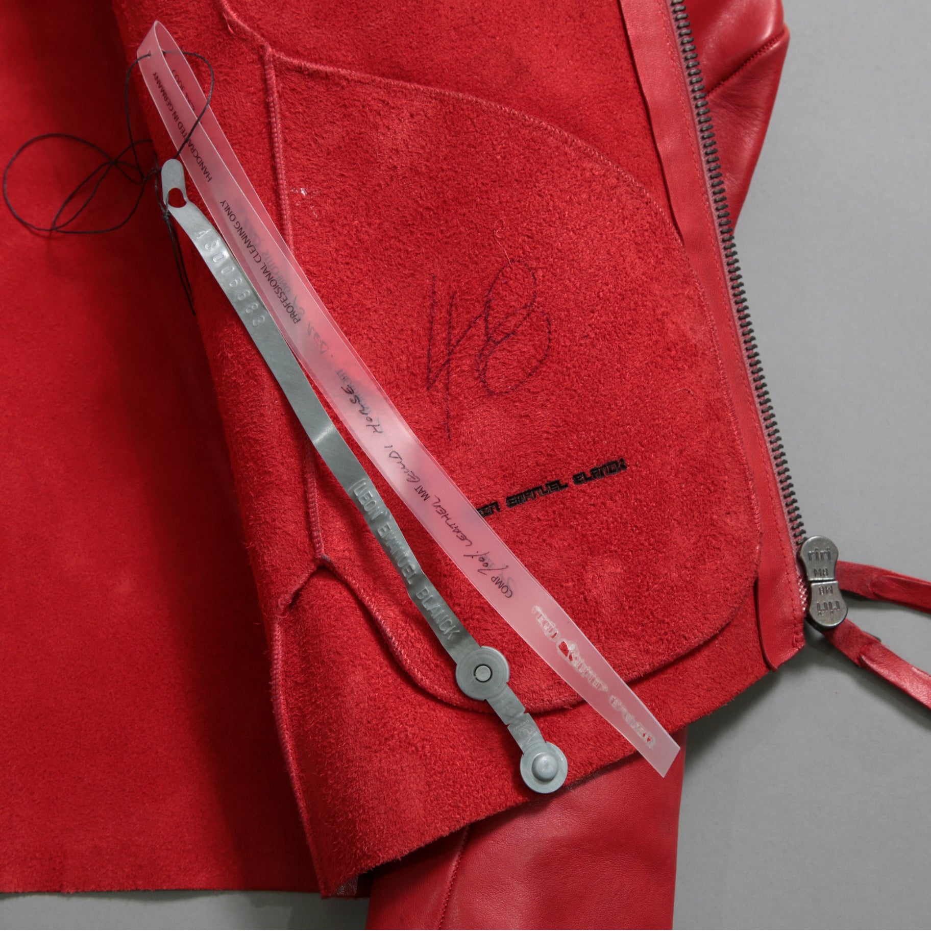 超希少カラー 未使用 LEON EMANUEL BLANCK レオンエマニュエルブランク / Distortion Aviator Jacket / GUIDI Horse Leather / size 48 (RED) レザー ジャケット