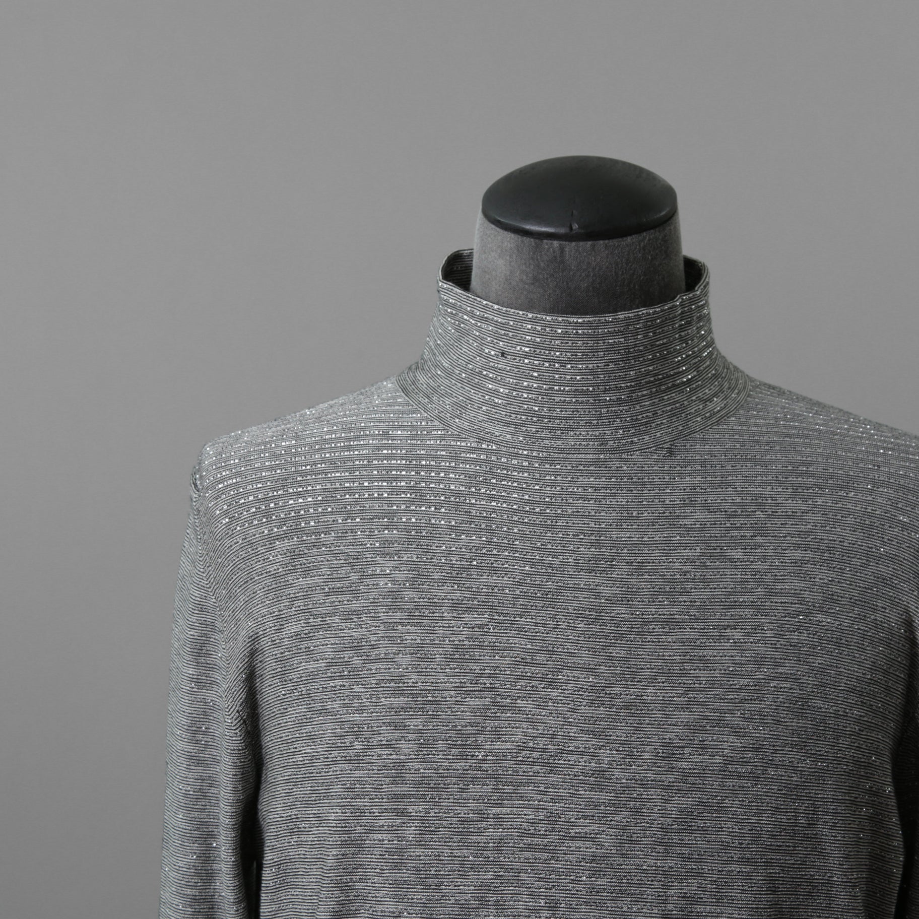 Dior ディオール / 19AW CD刺繍 ラメボーダーニット / 長袖ニット / 943M665AT050 / size M (GRAY)