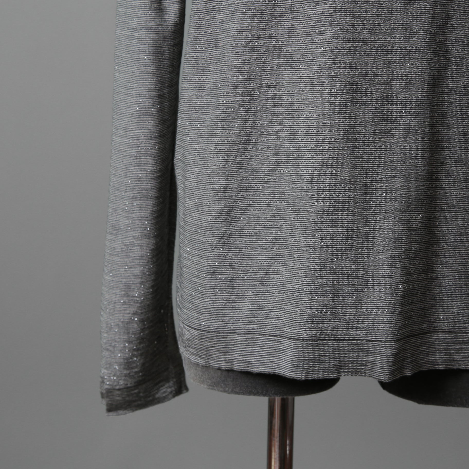 Dior ディオール / 19AW CD刺繍 ラメボーダーニット / 長袖ニット / 943M665AT050 / size M (GRAY)