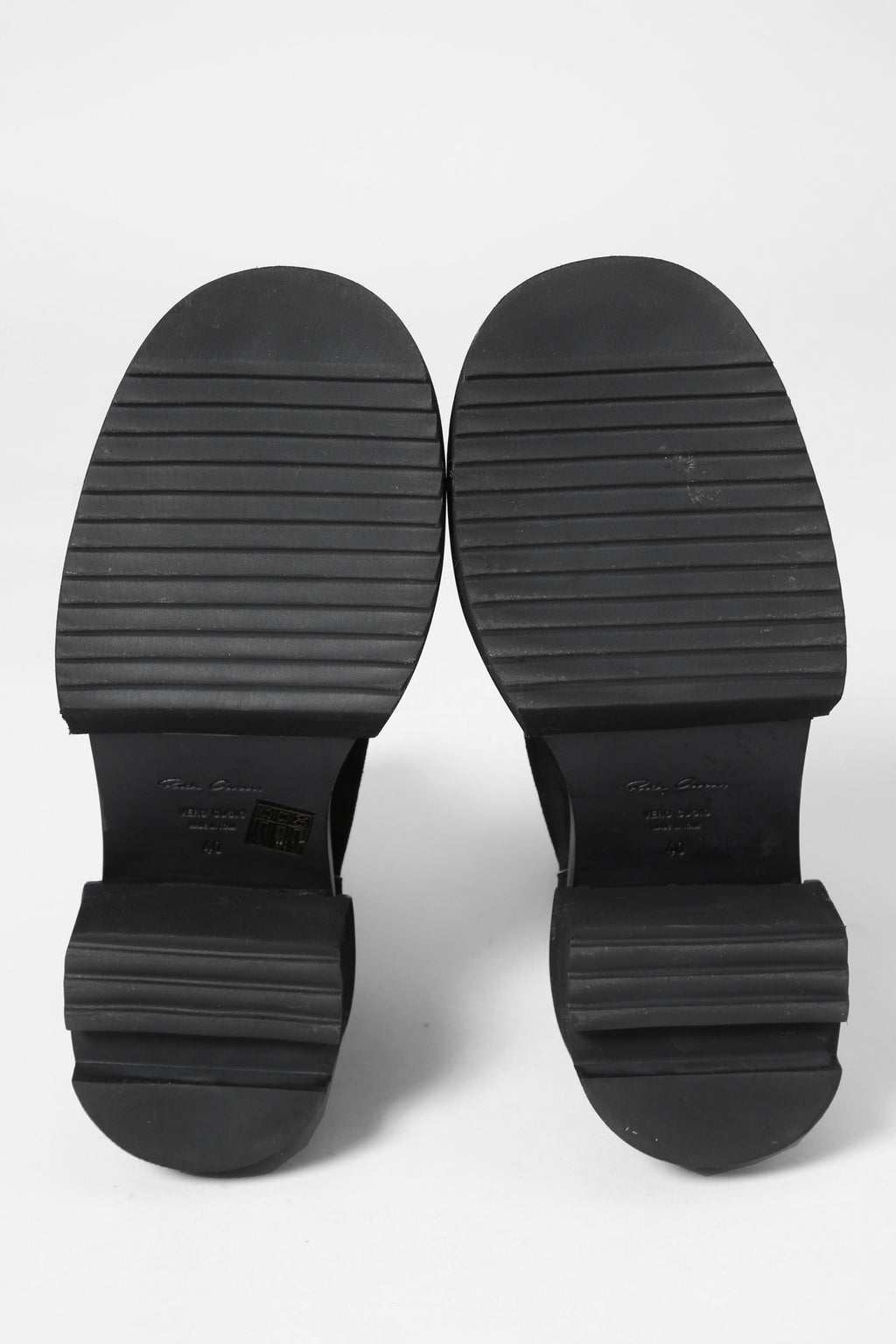 極美品 Rick Owens / Beatle Bogun Leather Boots レザー ブーツ / バックスキン / 40 (25cm) BLACK リックオウエンス