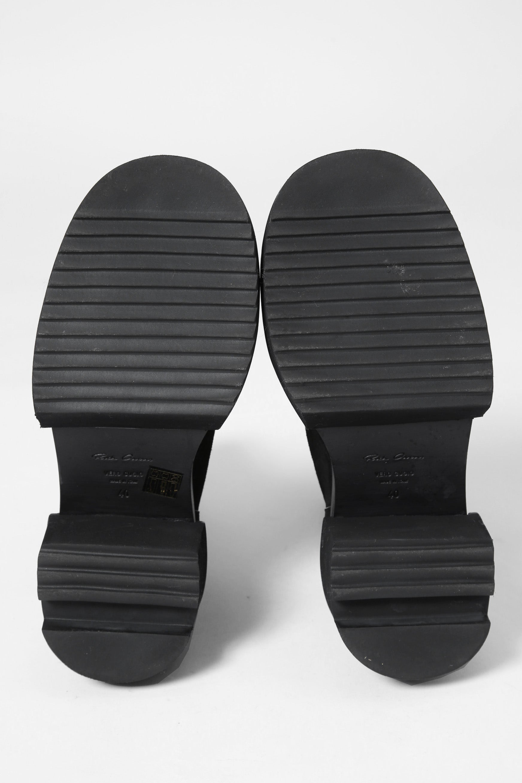 極美品 Rick Owens / Beatle Bogun Leather Boots レザー ブーツ / バックスキン / 40 (25cm) BLACK リックオウエンス