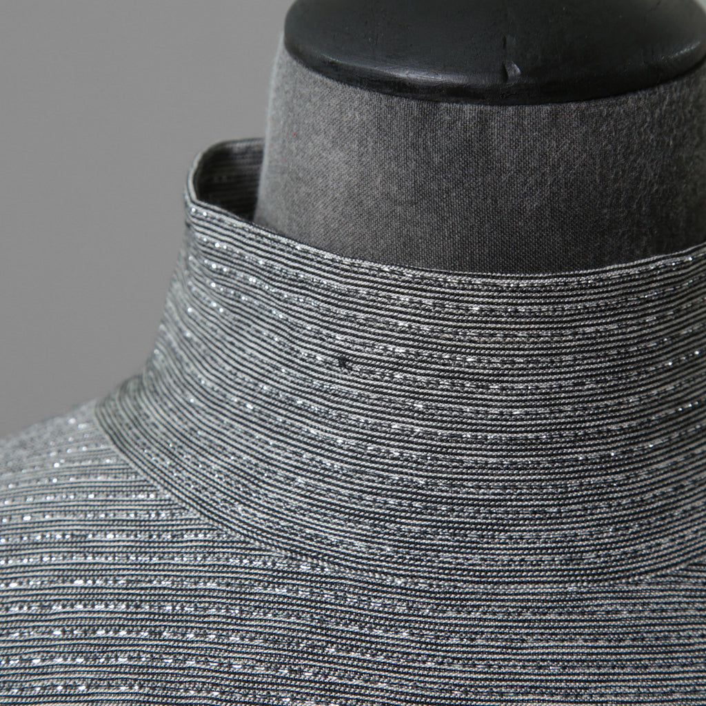 Dior ディオール / 19AW CD刺繍 ラメボーダーニット / 長袖ニット / 943M665AT050 / size M (GRAY)