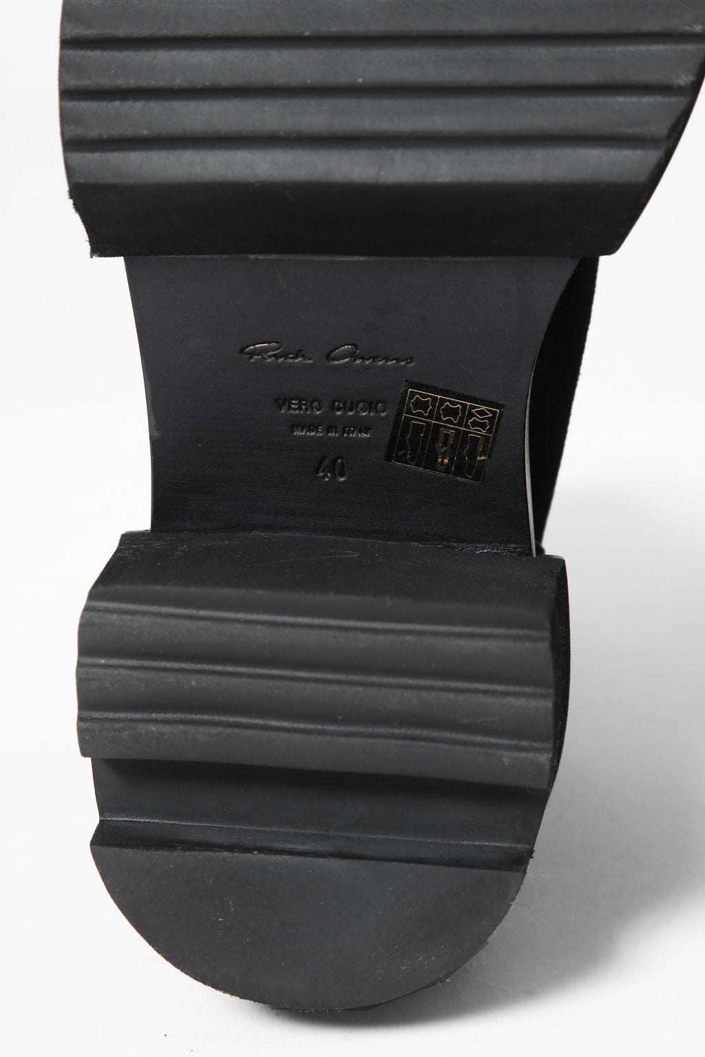 極美品 Rick Owens / Beatle Bogun Leather Boots レザー ブーツ / バックスキン / 40 (25cm) BLACK リックオウエンス