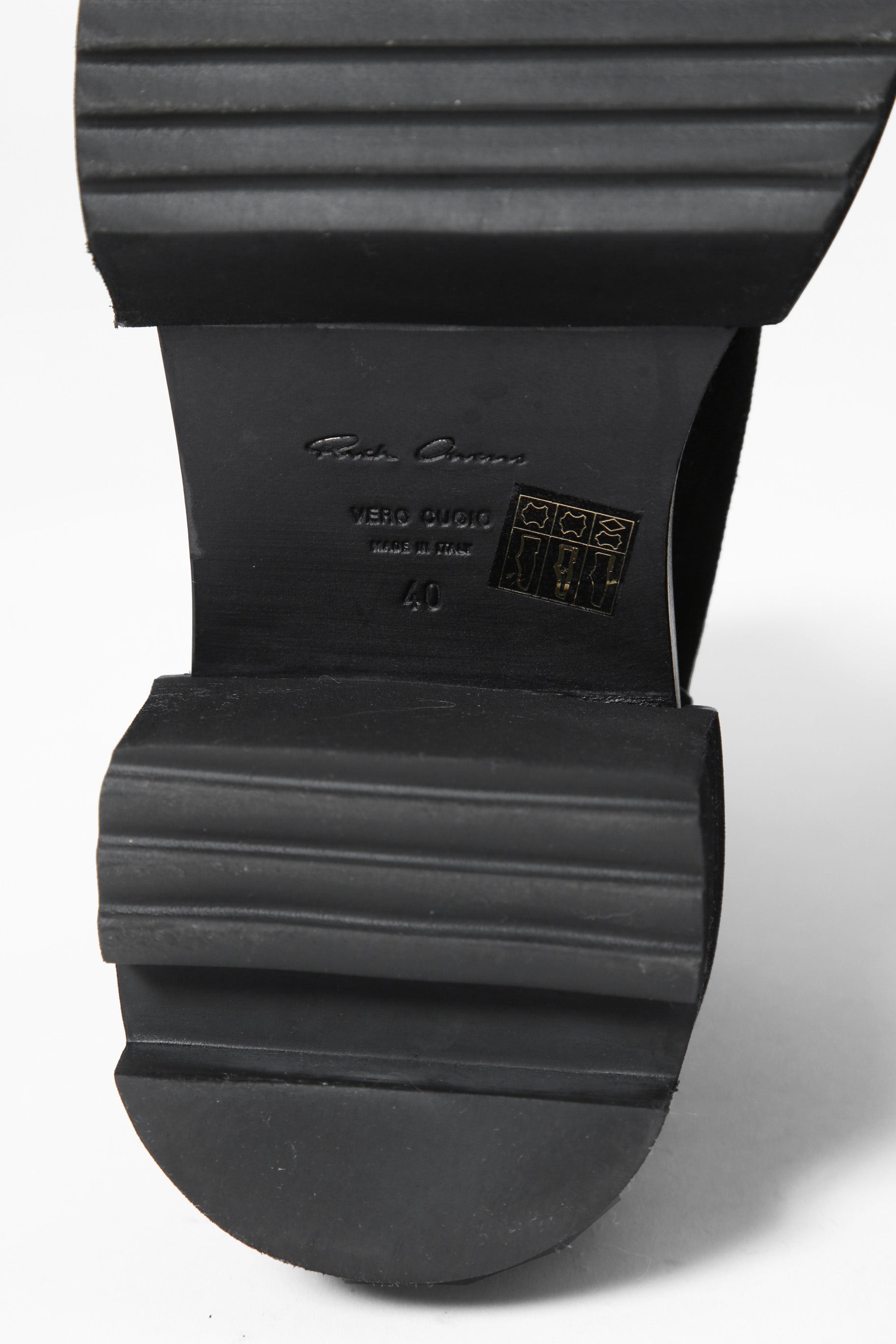 極美品 Rick Owens / Beatle Bogun Leather Boots レザー ブーツ / バックスキン / 40 (25cm) BLACK リックオウエンス