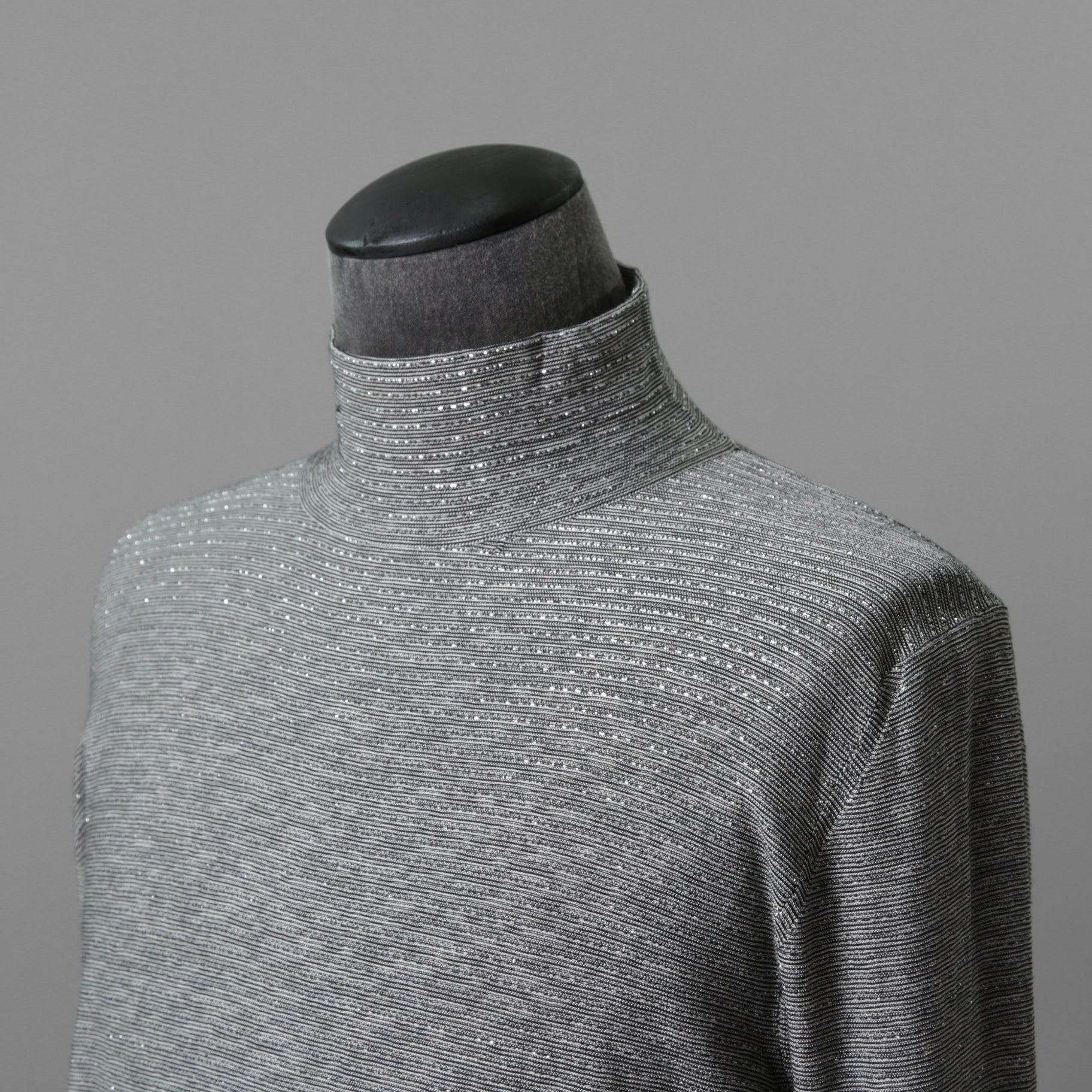 Dior ディオール / 19AW CD刺繍 ラメボーダーニット / 長袖ニット / 943M665AT050 / size M (GRAY)