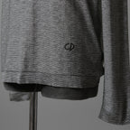Dior ディオール / 19AW CD刺繍 ラメボーダーニット / 長袖ニット / 943M665AT050 / size M (GRAY)