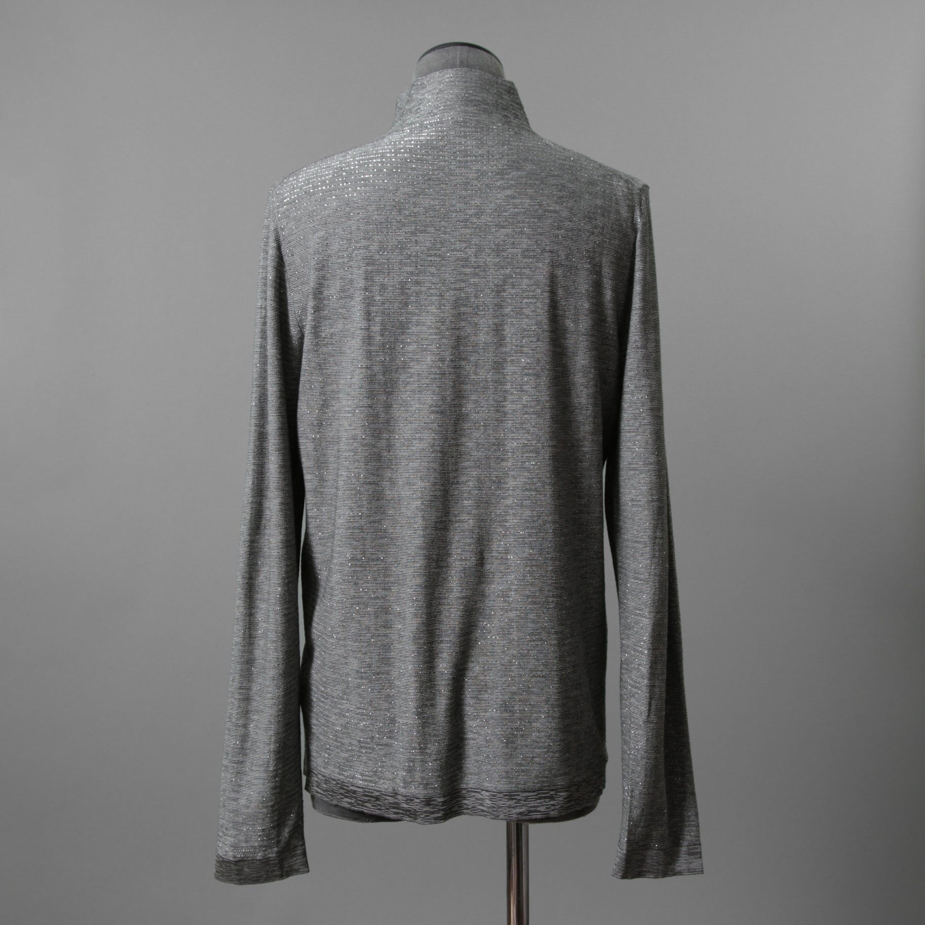 Dior ディオール / 19AW CD刺繍 ラメボーダーニット / 長袖ニット / 943M665AT050 / size M (GRAY)