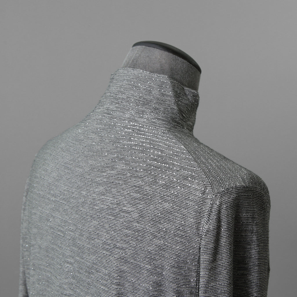 Dior ディオール / 19AW CD刺繍 ラメボーダーニット / 長袖ニット / 943M665AT050 / size M (GRAY)