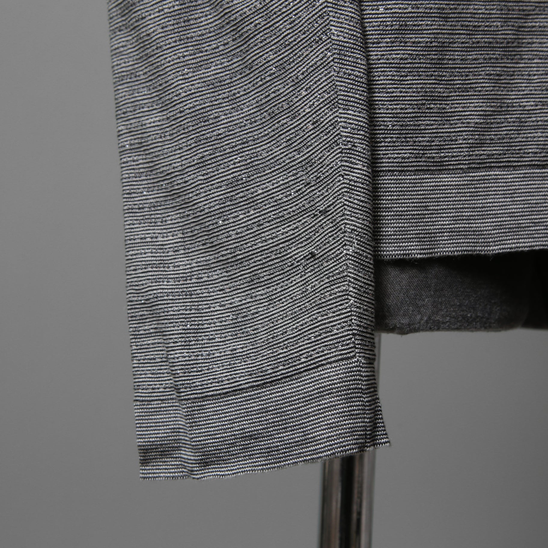 Dior ディオール / 19AW CD刺繍 ラメボーダーニット / 長袖ニット / 943M665AT050 / size M (GRAY)