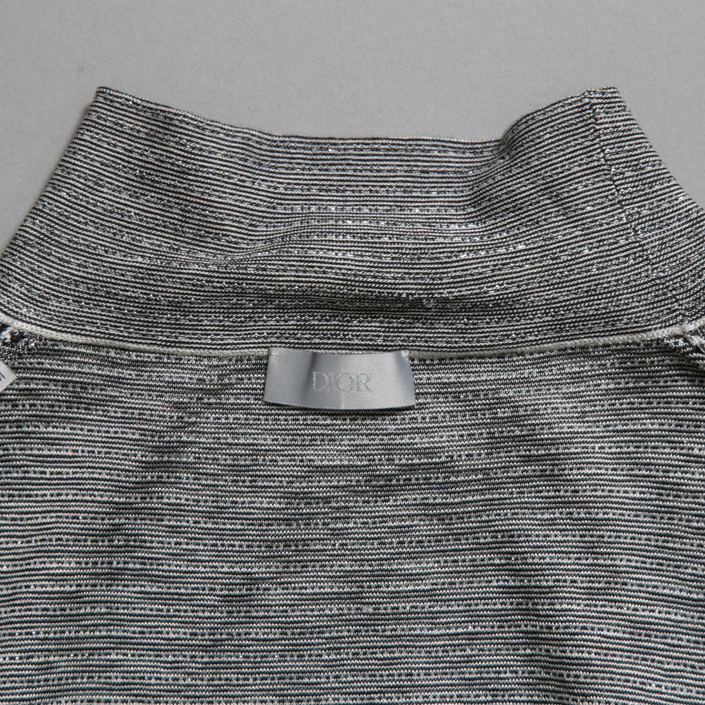 Dior ディオール / 19AW CD刺繍 ラメボーダーニット / 長袖ニット / 943M665AT050 / size M (GRAY)