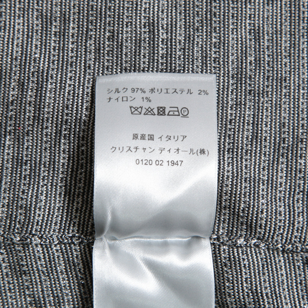 Dior ディオール / 19AW CD刺繍 ラメボーダーニット / 長袖ニット / 943M665AT050 / size M (GRAY)