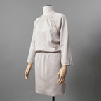 HERMES エルメス / 23SS 美品 着物スリーブ ワンピース / シルク混ジャージー  / ドレス / size 40 (BEIGE) レディース