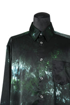 新品 SUBLATIONS サブレーションズ / GRAPHIC PRINT REGULAR FIT SHIRT / 長袖 プリント シャツ / size 2 (GREEN)