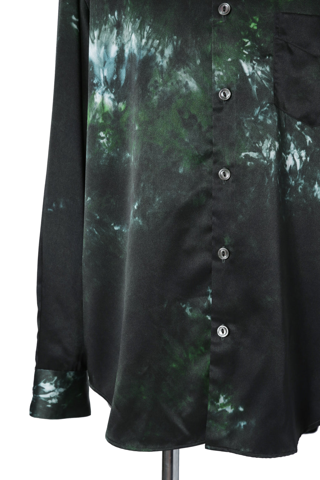 新品 SUBLATIONS サブレーションズ / GRAPHIC PRINT REGULAR FIT SHIRT / 長袖 プリント シャツ / size 2 (GREEN)