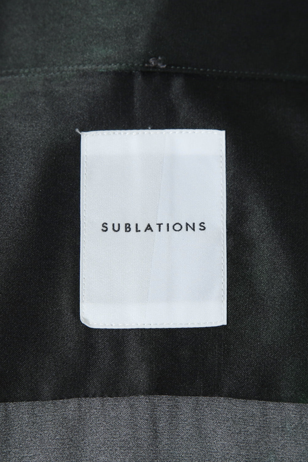 新品 SUBLATIONS サブレーションズ / GRAPHIC PRINT REGULAR FIT SHIRT / 長袖 プリント シャツ / size 2 (GREEN)
