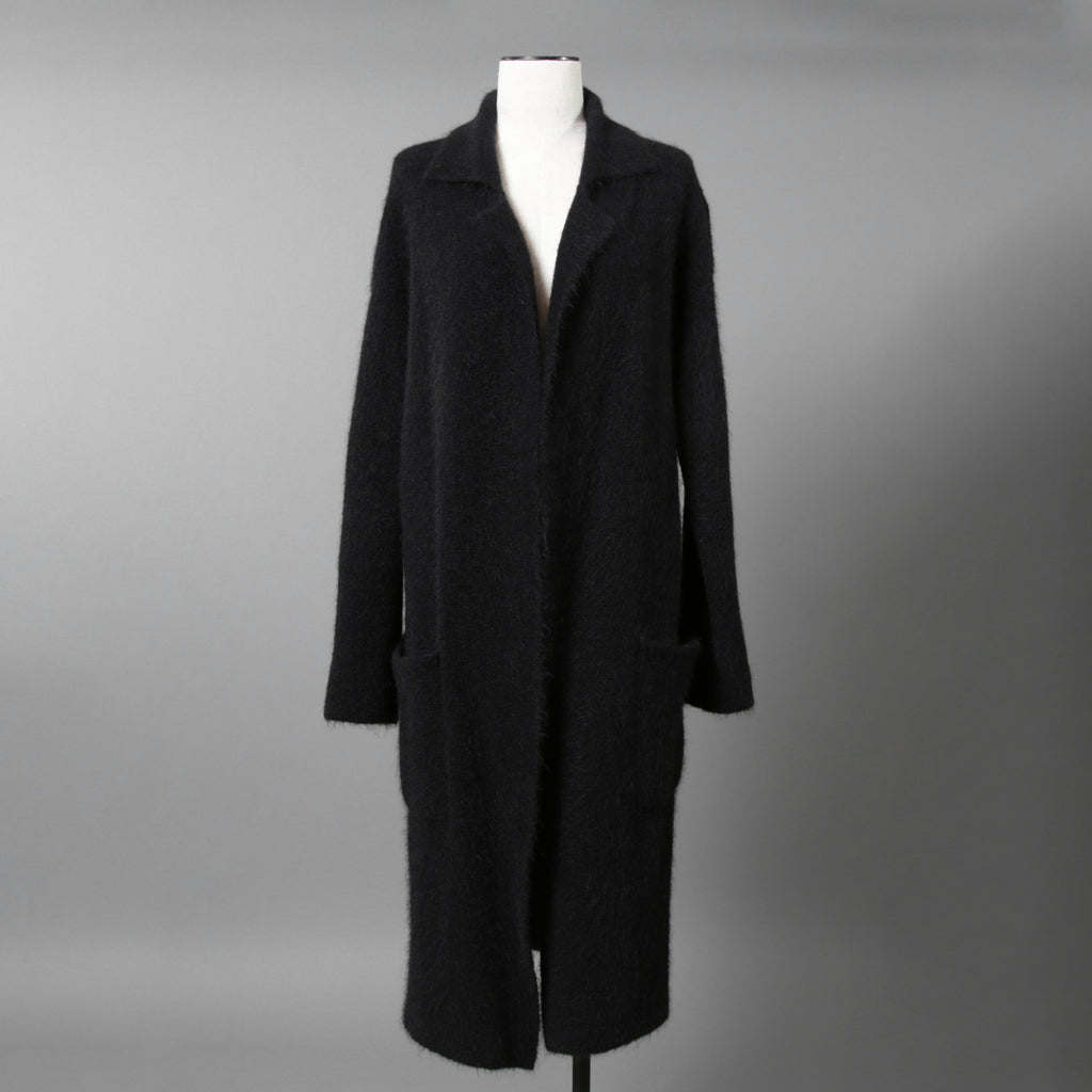 Cruchiani クルチアーニ / 美品 モヘア ニット ロングコート / size 42 (BLACK) レディース