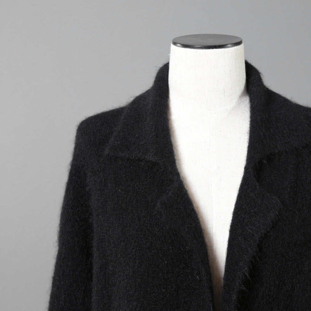 Cruchiani クルチアーニ / 美品 モヘア ニット ロングコート / size 42 (BLACK) レディース