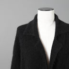 Cruchiani クルチアーニ / 美品 モヘア ニット ロングコート / size 42 (BLACK) レディース