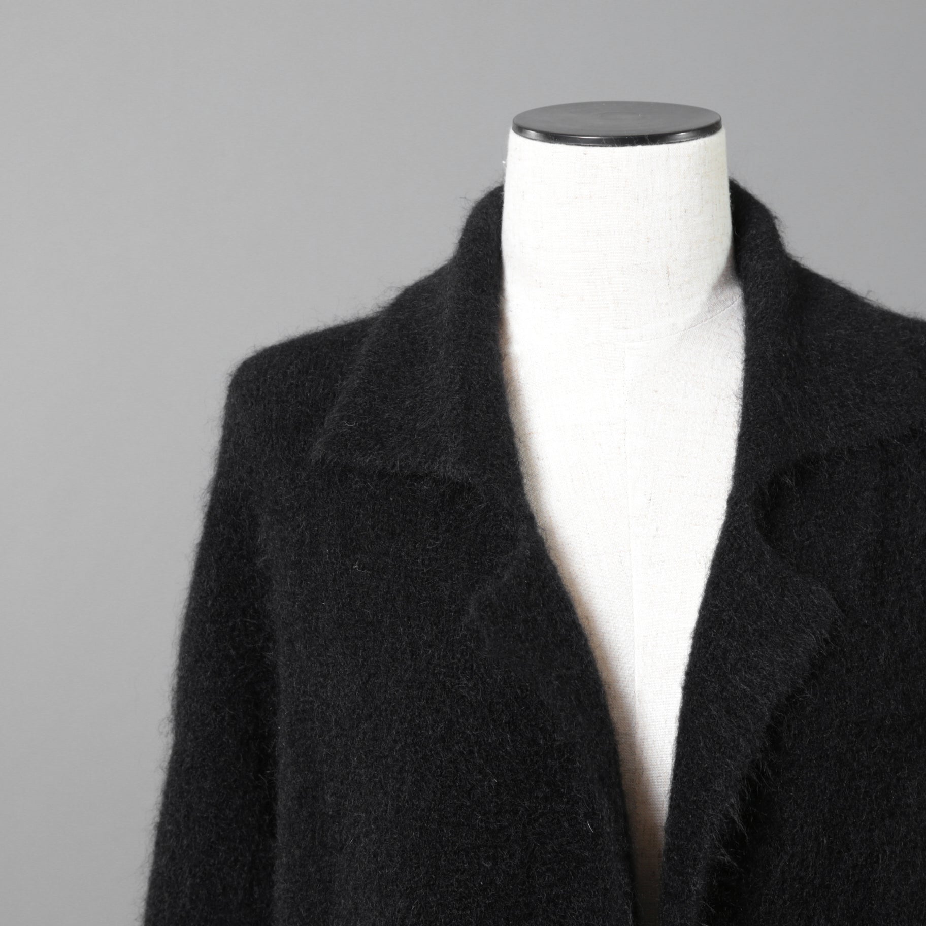 Cruchiani クルチアーニ / 美品 モヘア ニット ロングコート / size 42 (BLACK) レディース