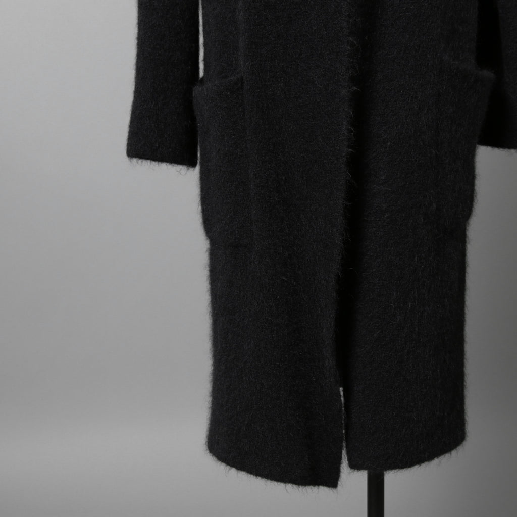 Cruchiani クルチアーニ / 美品 モヘア ニット ロングコート / size 42 (BLACK) レディース