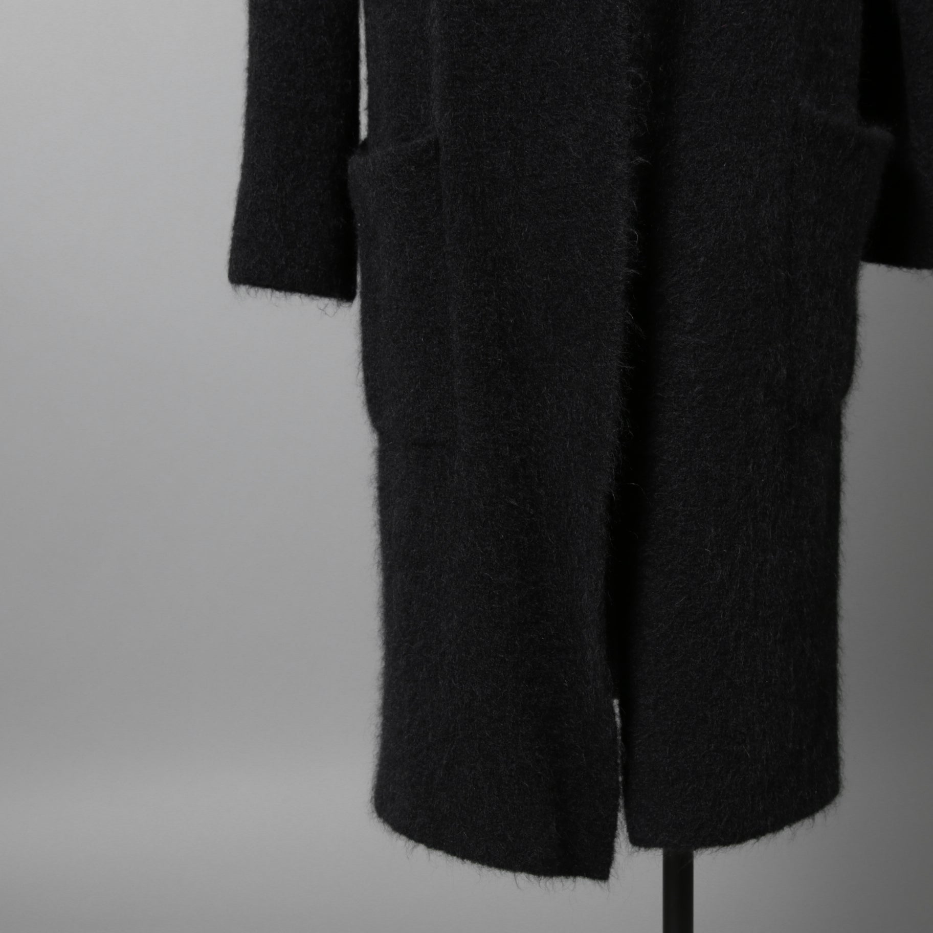 Cruchiani クルチアーニ / 美品 モヘア ニット ロングコート / size 42 (BLACK) レディース