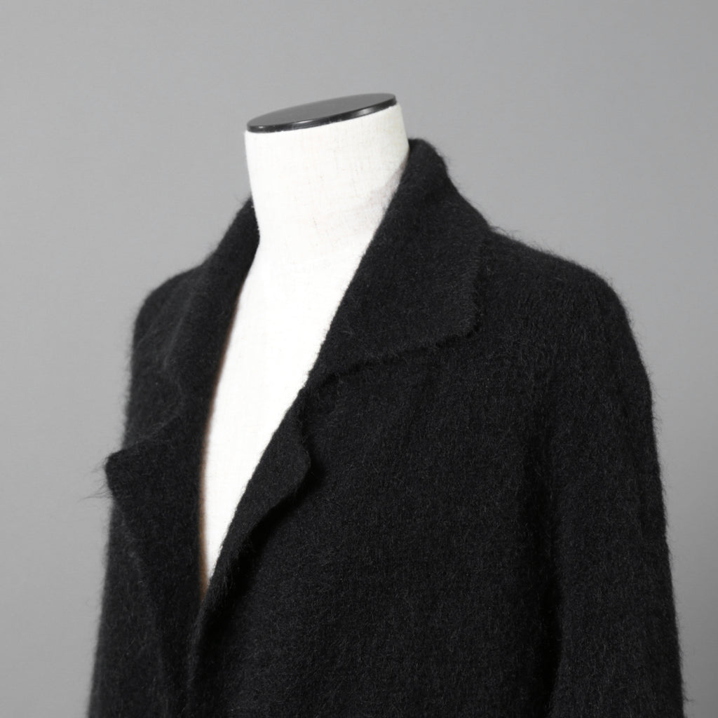 Cruchiani クルチアーニ / 美品 モヘア ニット ロングコート / size 42 (BLACK) レディース