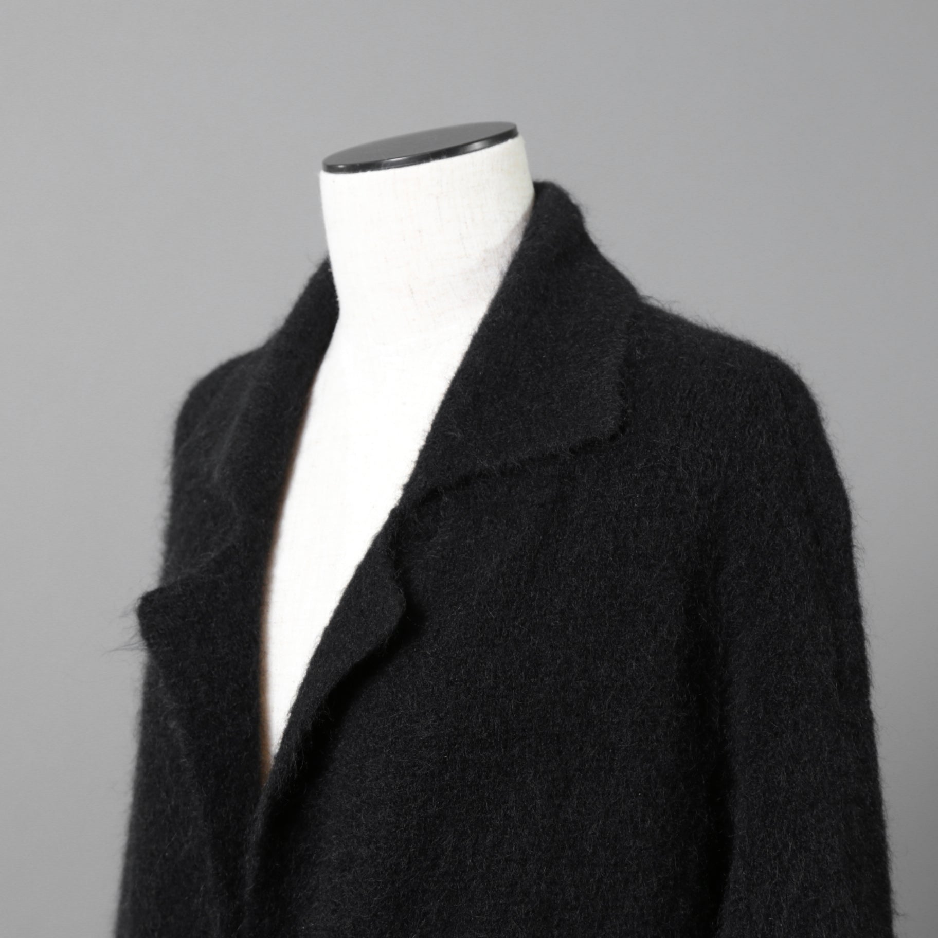 Cruchiani クルチアーニ / 美品 モヘア ニット ロングコート / size 42 (BLACK) レディース