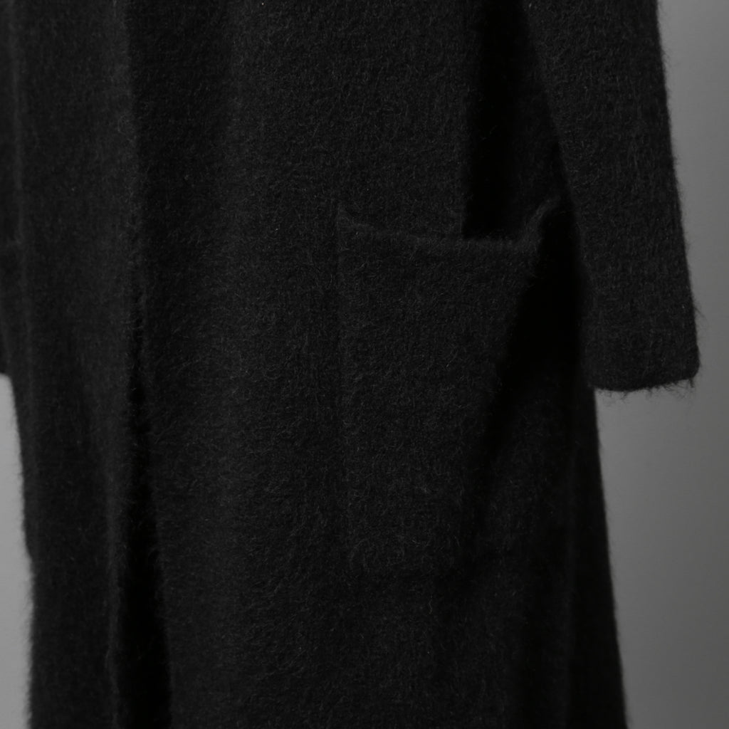 Cruchiani クルチアーニ / 美品 モヘア ニット ロングコート / size 42 (BLACK) レディース