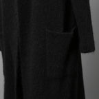 Cruchiani クルチアーニ / 美品 モヘア ニット ロングコート / size 42 (BLACK) レディース