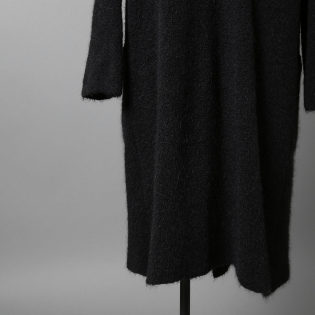 Cruchiani クルチアーニ / 美品 モヘア ニット ロングコート / size 42 (BLACK) レディース