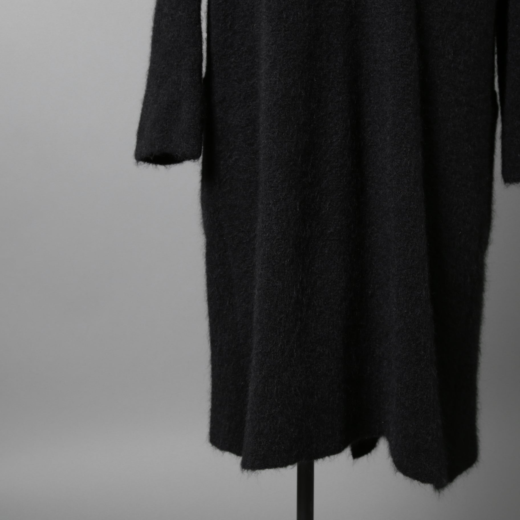 Cruchiani クルチアーニ / 美品 モヘア ニット ロングコート / size 42 (BLACK) レディース