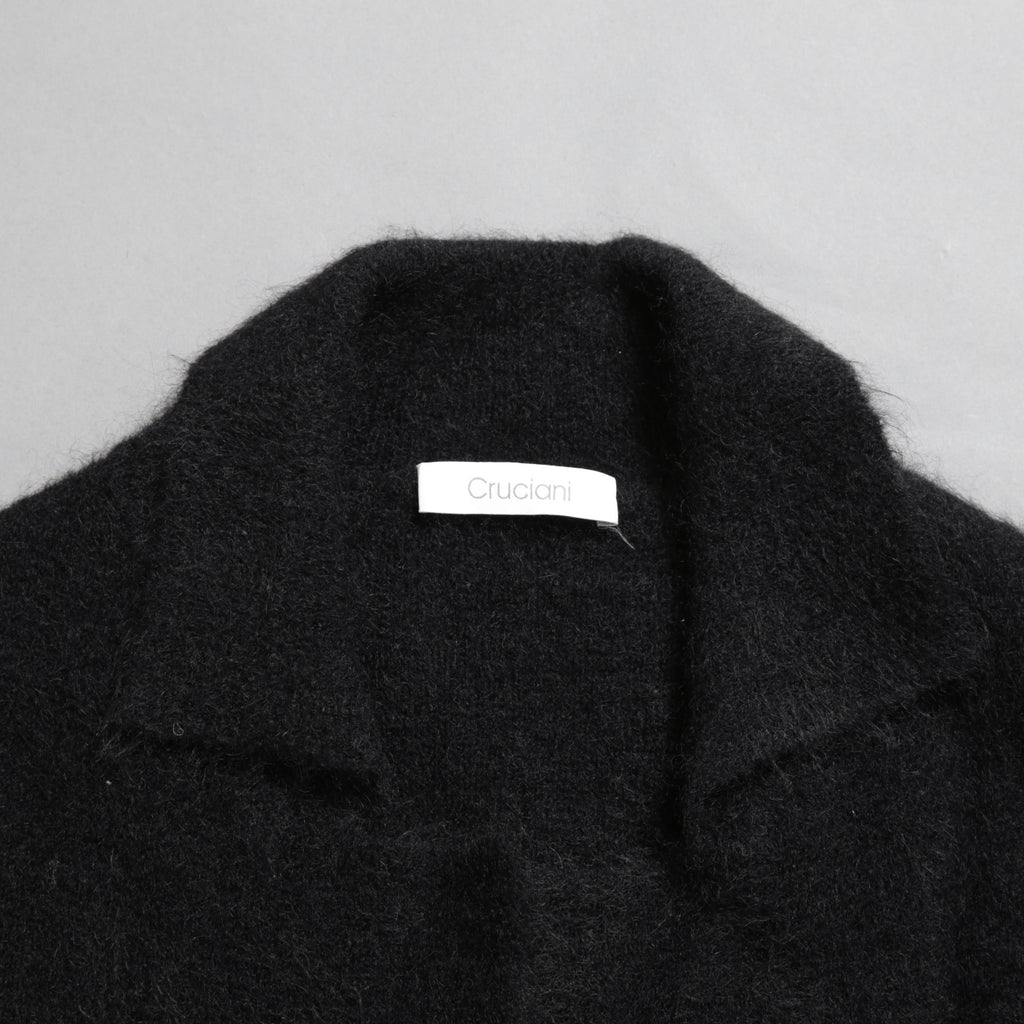 Cruchiani クルチアーニ / 美品 モヘア ニット ロングコート / size 42 (BLACK) レディース