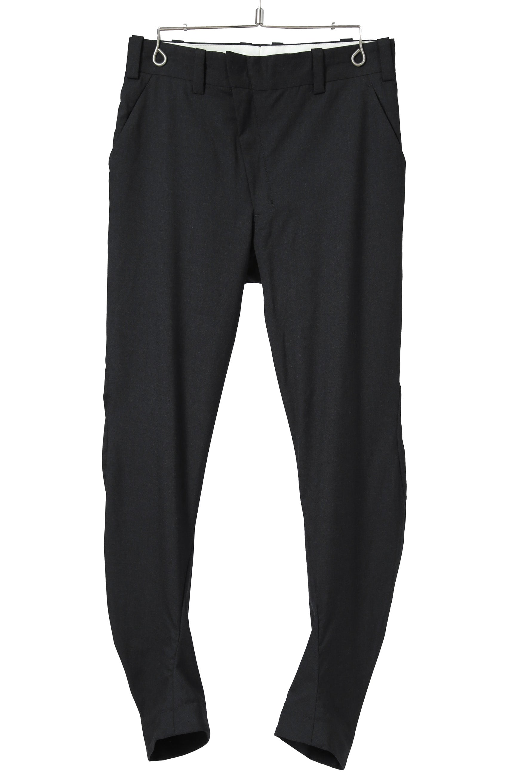 極美品 DEVOA デヴォア / 20AW Slim Pants Wool Super 120’s / size 1 (BLACK) スリム ウール パンツ