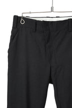 極美品 DEVOA デヴォア / 20AW Slim Pants Wool Super 120’s / size 1 (BLACK) スリム ウール パンツ