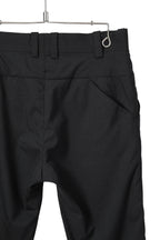 極美品 DEVOA デヴォア / 20AW Slim Pants Wool Super 120’s / size 1 (BLACK) スリム ウール パンツ
