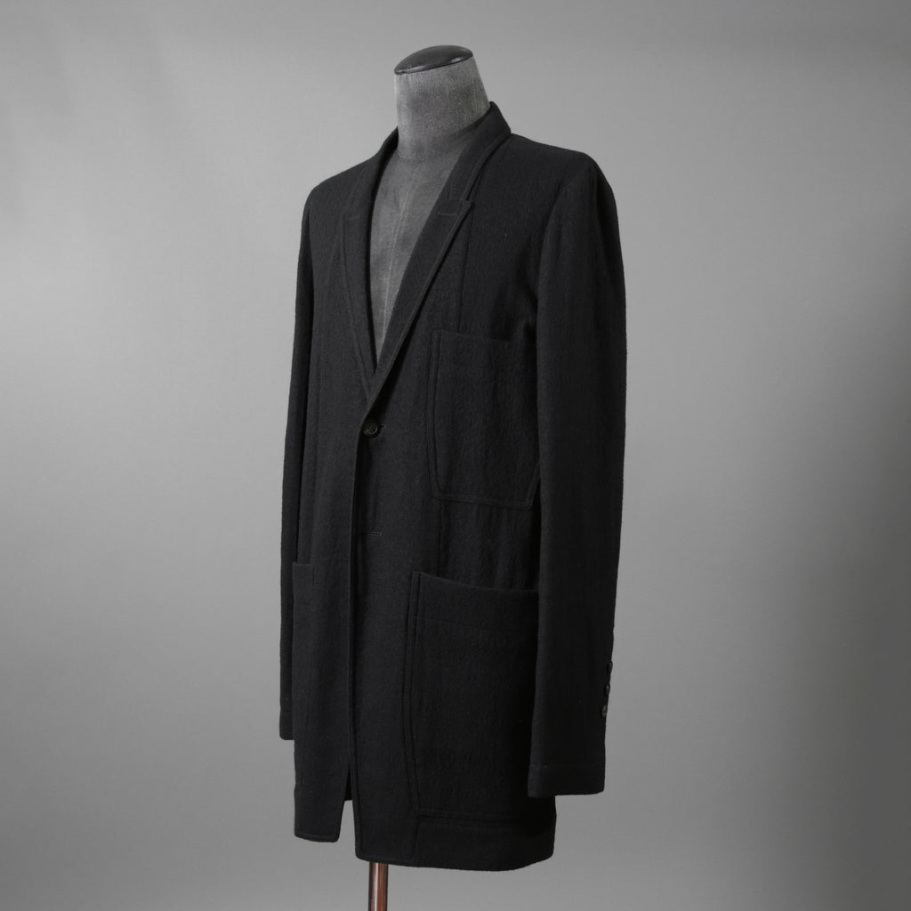 Rick Owens リックオウエンス / 21FW GETHSEMANE / 美品 LIDO JACKET / コットンウール フランネル / RU02A5723-WCF / size 46 (BLACK)